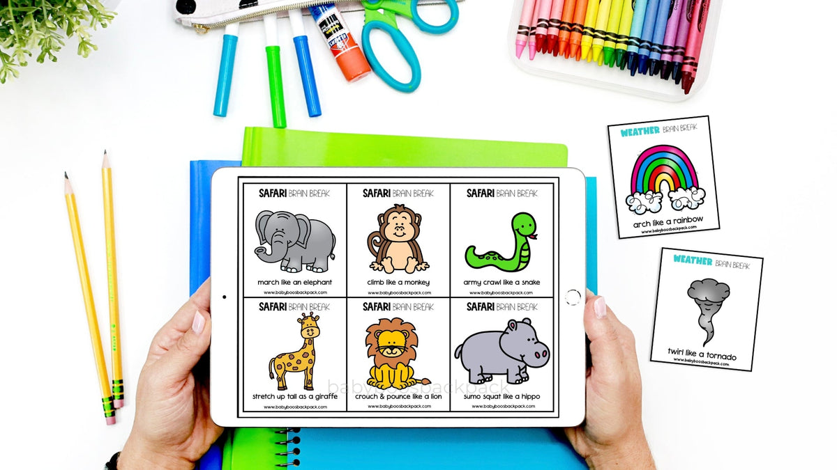 Preschool Brain Break Cards | Baby Boo's Backpack
