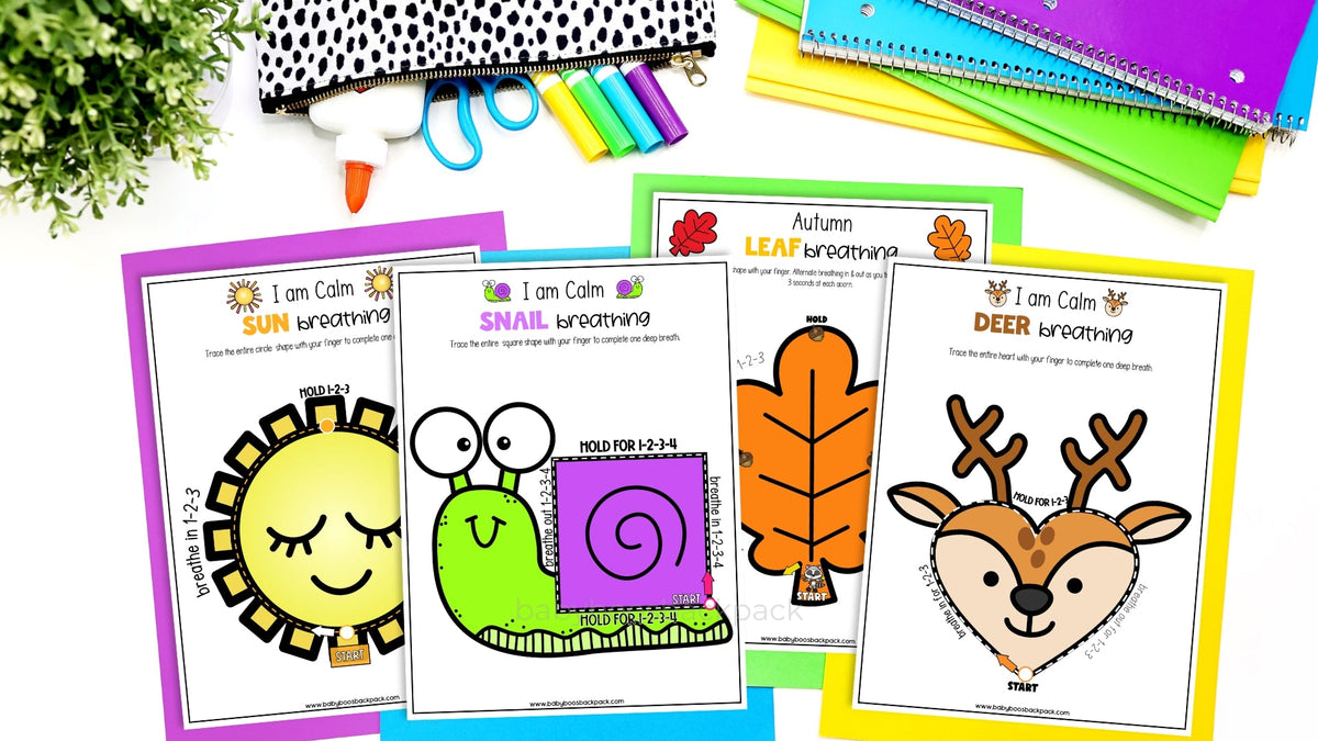 Calming Corner & Breathing Posters Preschool | Baby Boo's Backpack