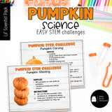 Pumpkin Science | Activities, Experiments & Science Center Printables