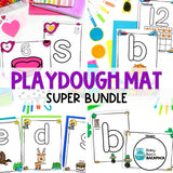 Playdough Mat Super Bundle | A Year of Playdough Mats | Math & Writing Centers