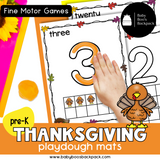 Pre-K Thanksgiving Playdough Mats