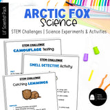 Arctic Fox Science | Activities, Experiments & Science Center Printables
