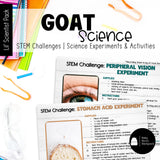 Goat Science | Activities, Experiments & Science Center Printables