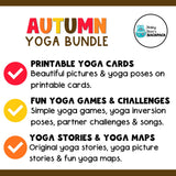 Autumn Yoga Bundle | 5 Yoga Lessons with Yoga Cards, Stories & Games