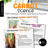 Carrot Science | Activities, Experiments & Science Center Printables