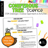 Coniferous Tree Science | Activities, Experiments & Science Center Printables