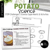 Potato Science | Activities, Experiments & Science Center Printables