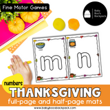 Pre-K Thanksgiving Playdough Mats