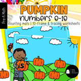 Pumpkin Counting Mats & 10-Frame Coloring Worksheets