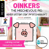 Oinkers the Mischievous Pig Yoga Story & Yoga Cards | Farm Yoga Lesson & Yoga Games