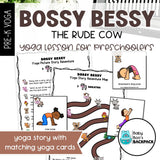 Bossy Bessy the Rude Cow Yoga Story & Yoga Cards | Farm Yoga Lesson & Yoga Games