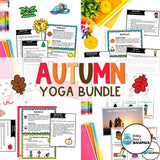 Autumn Yoga Bundle | 5 Yoga Lessons with Yoga Cards, Stories & Games