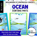 Ocean Measurement & Comparison Math Set | Sorting Mats & Non-Standard Measurement Cards