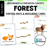 Forest Measurement & Comparison Math Set | Sorting Mats & Non-Standard Measuring Cards