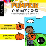 Pumpkin Counting Mats & 10-Frame Coloring Worksheets