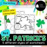 No-Prep St. Patrick's Day Alphabet Worksheets