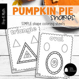 Pumpkin Pie Shapes | Shape Recognition Sorting Mats, Games & Coloring Sheets