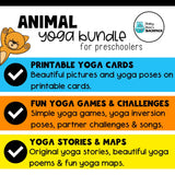 Animal Yoga Bundle | Animal Yoga Cards & Yoga Poses | 4 Animal Yoga Lessons