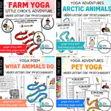 Animal Yoga Bundle | Animal Yoga Cards & Yoga Poses | 4 Animal Yoga Lessons