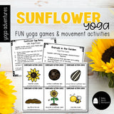 Sunflower Yoga Lesson | Sunflower Yoga Cards, Story & Games
