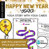 New Year's Yoga Activities | New Year's Yoga Games & Activities | SEL Calming Cards
