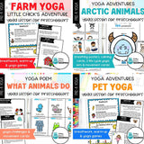 Animal Yoga Bundle | Animal Yoga Cards & Yoga Poses | 4 Animal Yoga Lessons