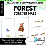 Forest Measurement & Comparison Math Set | Sorting Mats & Non-Standard Measuring Cards