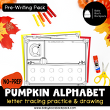 NO PREP Pumpkin Alphabet Trace & Color Worksheets