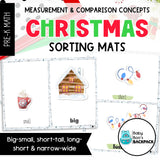 Christmas Measurement and Comparison Math Set | Sorting Mats & Non-Standard Measuring Cards