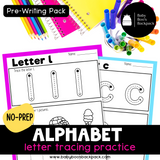 NO PREP Lowercase Alphabet Trace & Color Worksheets