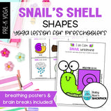 Snail's Shell Shapes Mini Yoga Lesson | Snail Yoga Story& Cards and Movement Games