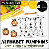 Alphabet Pumpkins: Sorting Mats, Alphabet Games and Letter Worksheets