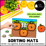 Alphabet Pumpkins: Sorting Mats, Alphabet Games and Letter Worksheets