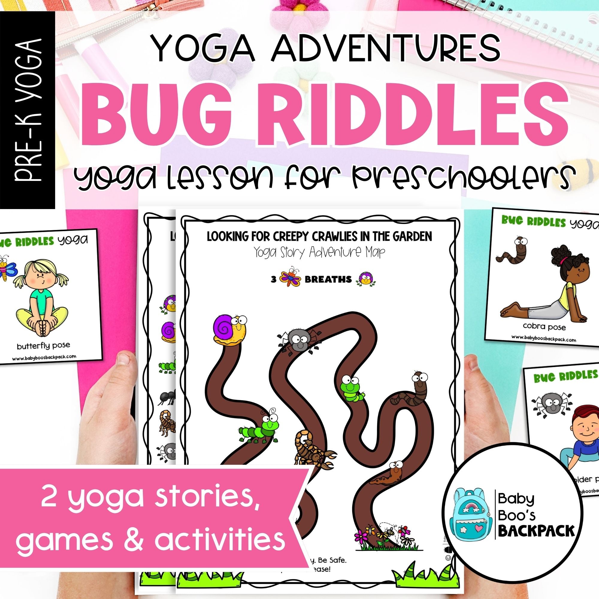 2 Bug Riddles Bug Riddles Yoga Lesson | Bug & Insect Yoga Stories, Games & Cards ...