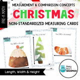 Christmas Measurement and Comparison Math Set | Sorting Mats & Non-Standard Measuring Cards