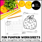 Alphabet Pumpkins: Sorting Mats, Alphabet Games and Letter Worksheets