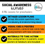 Social Awareness Bundle | 8 Project-Based Learning Lessons for Preschoolers