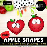 Toddler Math: Apple Shape Activities