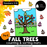 Pre-K Fall Trees: Sorting & Counting Mats