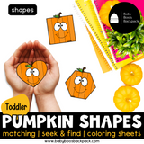 Toddler Math: Pumpkin Shape Activities