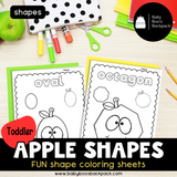 Toddler Math: Apple Shape Activities