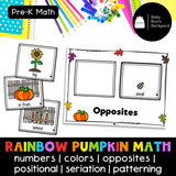Pre-K Pumpkin Math Set: Worksheets, Games & Matching Cards