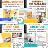 Social Awareness Bundle | 8 Project-Based Learning Lessons for Preschoolers