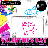 Pre-K Valentine's Day Story Starters | Valentine's Day Creative Drawing Prompts