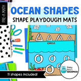 Ocean Playdough Shapes | Ocean Playdough Shape Mats | Seriation Mats