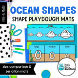 Ocean Playdough Shapes | Ocean Playdough Shape Mats | Seriation Mats