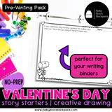 Pre-K Valentine's Day Story Starters | Valentine's Day Creative Drawing Prompts