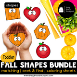 Toddler Math Bundle: Fall Shapes