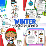 Winter Yoga Bundle | Winter and Christmas Yoga Cards, Stories & Games