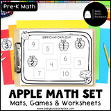 Pre-K Apple Math Set with Non-Standardized Measurement Cards